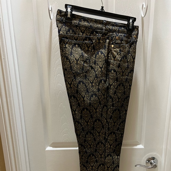 Ellen Tracy Gold Baroque Jeans Sz 12 - Picture 3 of 5